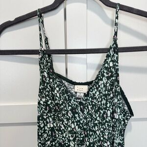 A New Day: Green Floral Sleeveless Dress